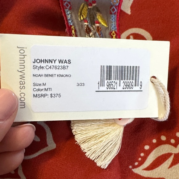 Johnny Was Noah Benet Kimono NWT sz M/L - Picture 8 of 8